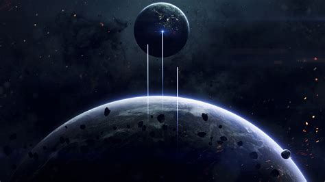 Download 2560x1440 Wallpaper Planets Space Artwork