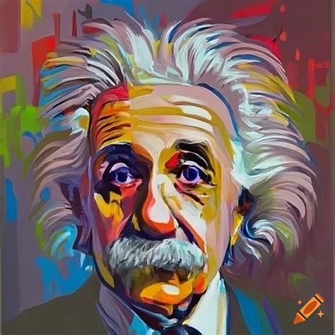 Oil Painting Of Albert Einstein On Craiyon