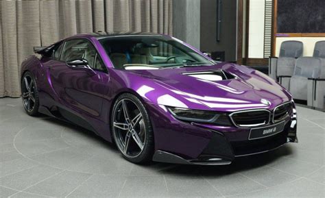 Se rompe así con los discretos colores para el exterior de los bmw i8, ya que aparecen singulares y brillantes tonos como el java green, speed yellow, solar orange, frozen grey, frozen black, san marino blue, grigio telesto pearl o twilight purple. Gallery: 1 of 1 Twilight Purple BMW i8 in Abu Dhabi - GTspirit