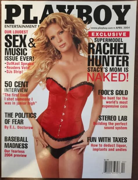 Playboy Magazine April Krista Kelly Center Rachel Hunter Cover Like New Picclick