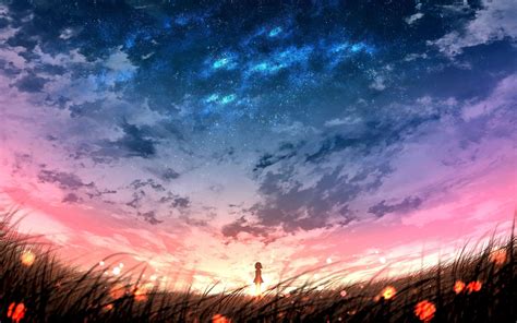 Anime Sunset 1920x1080 Wallpapers Wallpaper Cave Riset