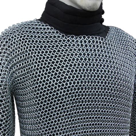 Functional 16g Chainmail Armor With Coif Set