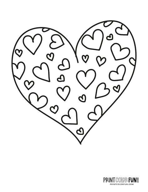Printable Heart Coloring Pages A Huge Collection Of Hearts For Coloring Crafting