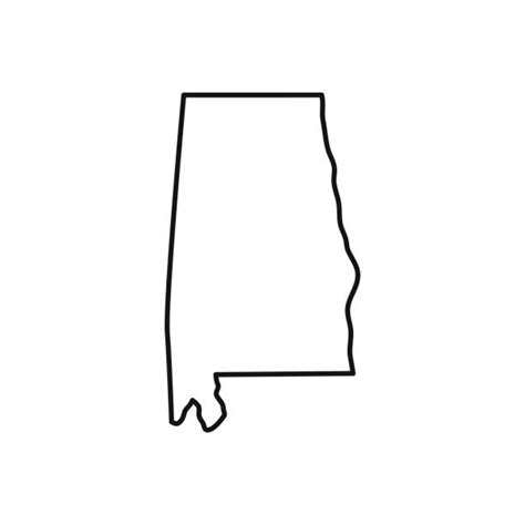 The State Of Alabama Outline Clipart