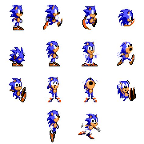 Sonic The Hedgeblog All Of Sonics Standard Sprites From ‘sonic The