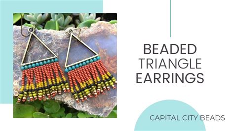 Beaded Triangle Earrings Youtube