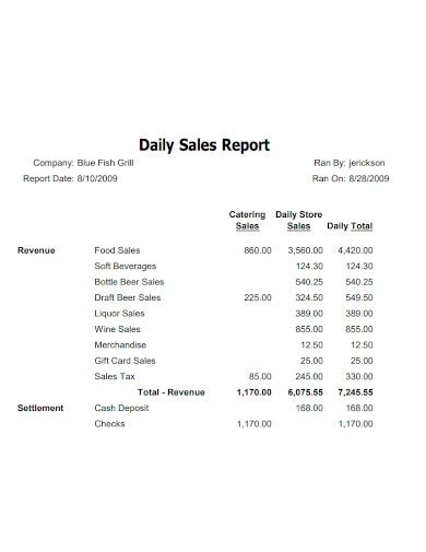 13 Daily Sales Report Format In Excel Sample Excel Templates