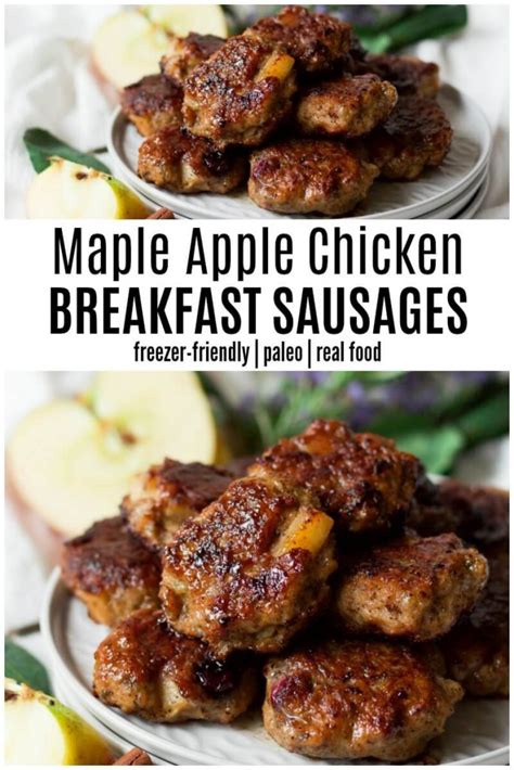 All i did was change can't think of a better, healthier summer recipe. Paleo Maple Apple Chicken Breakfast Sausages | Recipes to Nourish