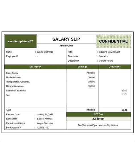 35 Pdf Salary Slip Format In Excel Singapore Printable Hd Docx