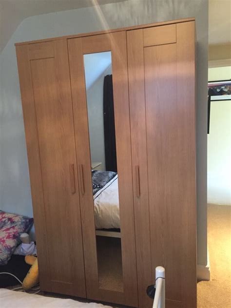 Many of our wardrobes include interior fittings such clothes rails and shelves to help you organize your stuff. Ikea oak effect 3 door wardrobe | in Hook, Hampshire | Gumtree