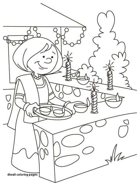 Diwali Colouring Pages At Free Printable Colorings