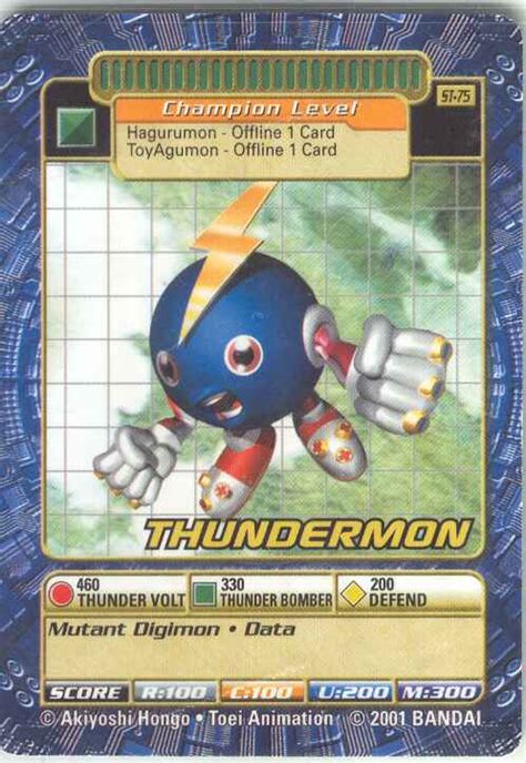In 2020, a new digimon card game is born. Card:Thundermon | DigimonWiki | FANDOM powered by Wikia
