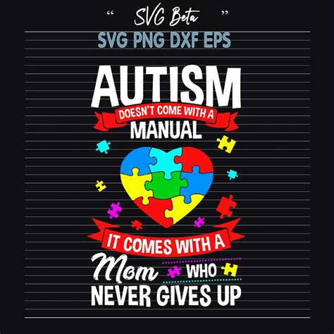 Autism Mom Quotes Svg Cut File For T Shirt Craft And Handmade Products
