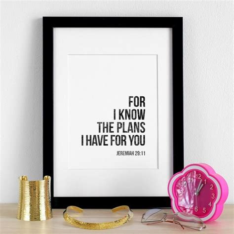 Jeremiah 2911 For I Know The Plans Bible Verse Print By Gemsqueen