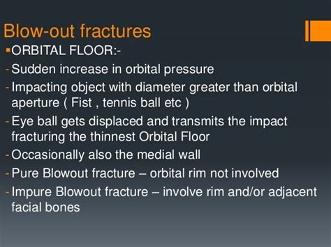 Blunt Trauma And Blow Out Fracture