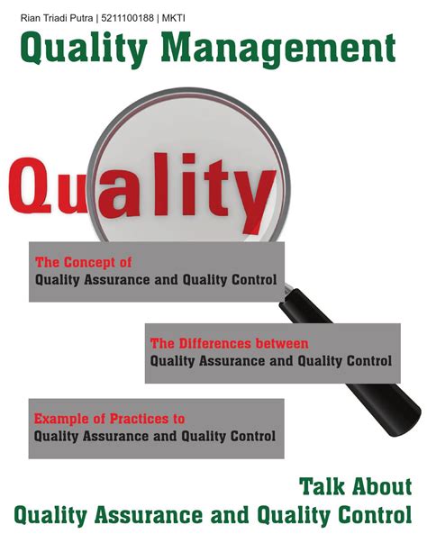 Quality Management : Talk About Quality Assurance and Quality Control by Rian Triadi Putra - Issuu