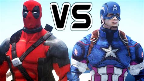 Captain America Vs Deadpool Epic Battle Youtube