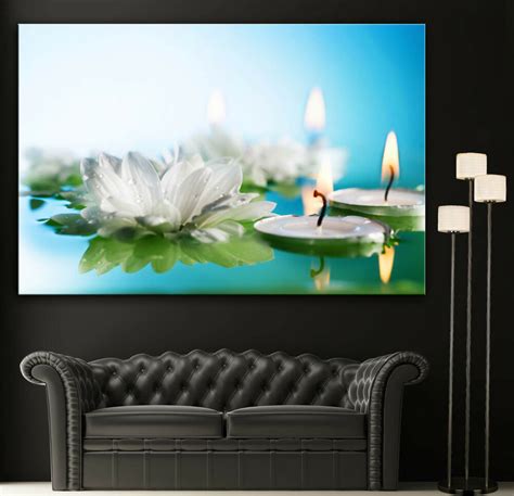 Enjoy unlimited free printable downloads! Wall Art Canvas Print Flowers Candles Spa Zen Colorful ...