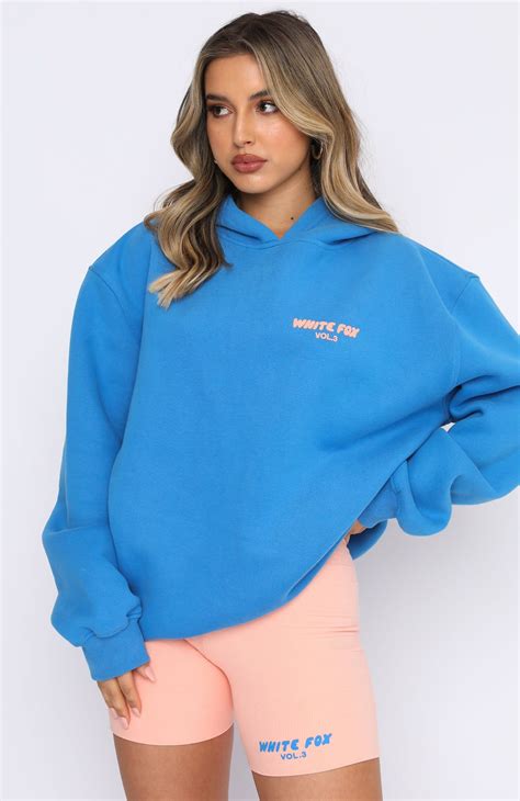 if your aesthetic is comfy but cool you will love the offstage hoodie in azure this hoodie is