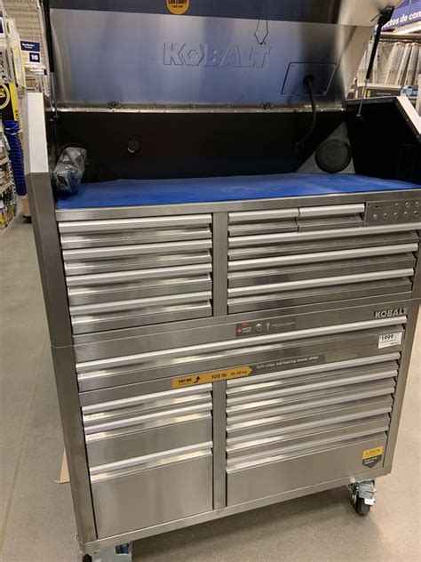 Tool Chest Kobalt 3000 53 In W X 687 In H 18 Drawer Stainless Steel
