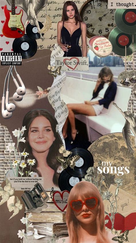 Lana Del Rey Taylor Swift Playlist Cover Taylorswift Music Vintage Moodboard Aesthetic