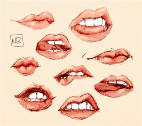 Mouths Desenho De Lábios Tutoriais De Pintura Digital Desenho De Rosto