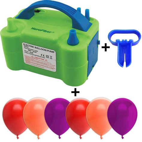 Electric Balloon Pump Wtying Tool And 90 Balloons 12 Inch 3 Colors