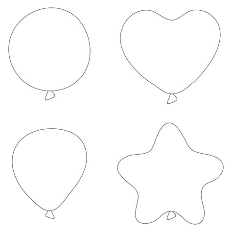 10 Best Balloon Outline Printable Pdf For Free At Printablee