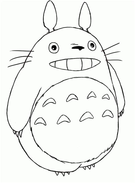 You can give the pictures to color from the lower level of difficultly and detail to the higher as their skills are increasing. My Neighbor Totoro Coloring Pages - Coloring Home