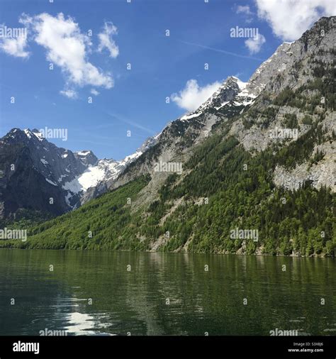 Blue Skies Over Germanys Cleanest Lake Koenigssee Kings Lake In