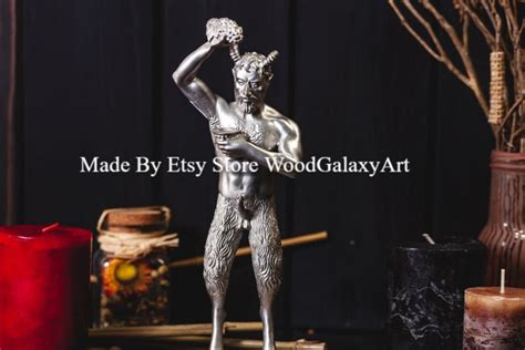 Satyr Figure Phallus Pan Statue Goat Man Altar Penis Nude Etsy 62062