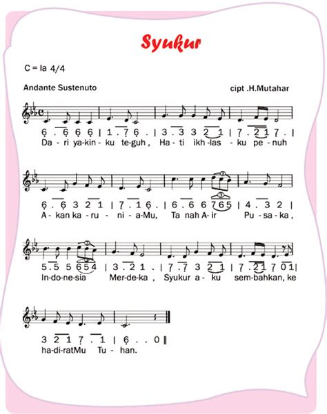 Contoh Lagu Anak Anak Bertangga Nada Mayor Kelas 5 Tema 4 Subtema 1