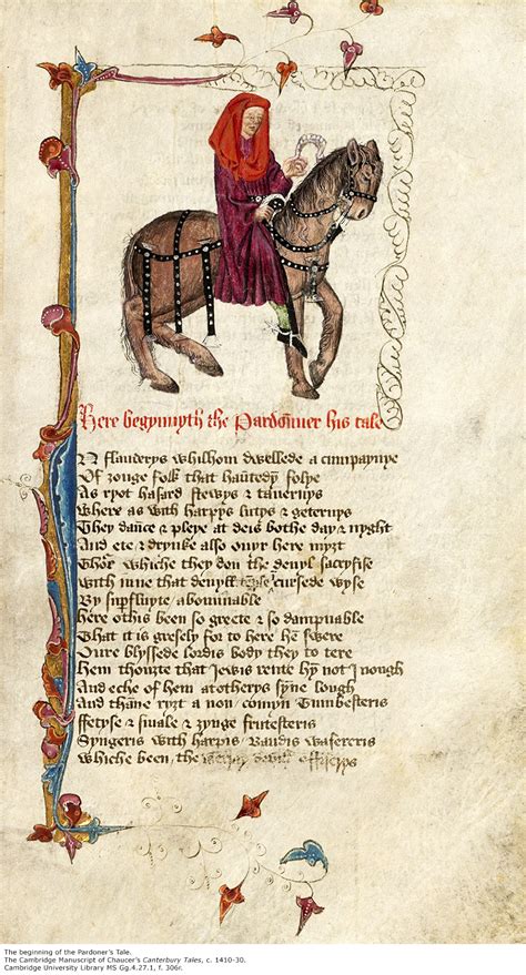Chaucer Pardoners Tale Canterbury Tales Study Resources
