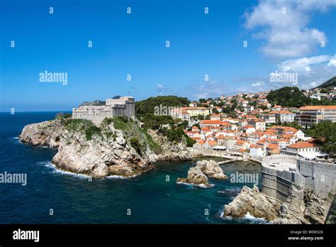 Dubrovnik Croatia From Fort Lovrijenac Stock Photo Alamy