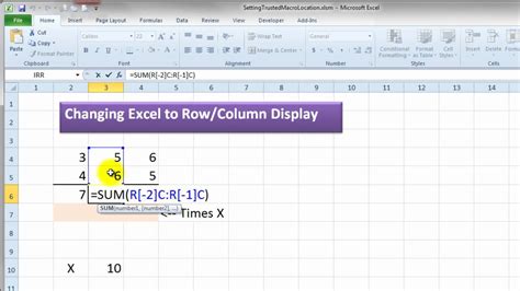 Using Column Numbers In Excel Youtube