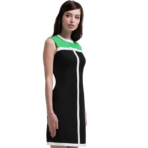 Marmalade Retro 60s Mod Bow Front Dress In Blackgreen Dress With Bow