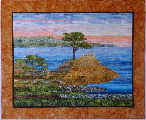 Lone Cypress Tree By Cathy Geier Landscape Quilts Watercolor Quilt