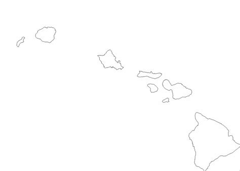 Hawaii State Outline Map Free Download