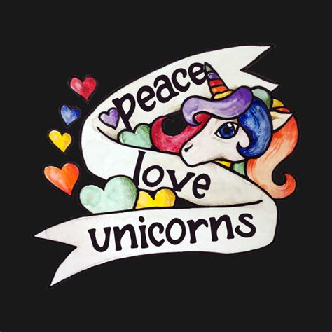 peace love and unicorns peace love and unicorns t shirt teepublic