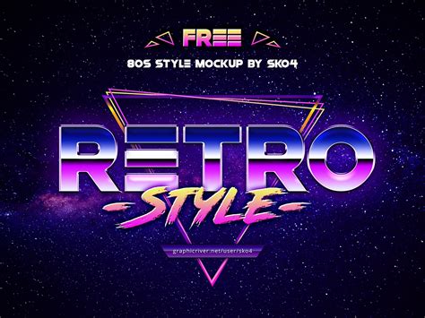 80s Retro Vibe Free Text Effect Photoshop By Andrew