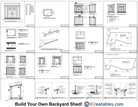 7x10 Lean To Shed Plans Storage Shed Plans