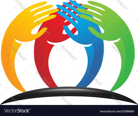 Unity Charity Hands Logo Royalty Free Vector Image