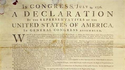 Engrossed declaration of independence, 1776, from the national archives, records of the continental and confederation congresses and the constitutional convention. The Declaration of Independence -- quick facts and full...