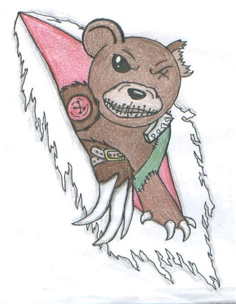 Evil Teddy Bear By ~missstabby On Deviantart Bear Ness Pinterest