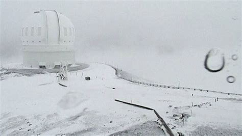 Whiteout Warning For Hawaiis Peaks As Storm Dumps Heavy