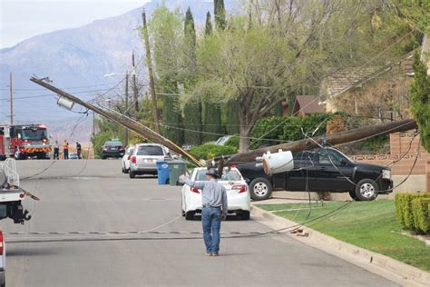 Downed Power Poles Cause Outage In Washington City St George News