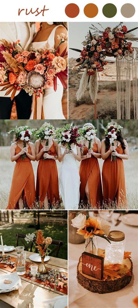 October Rustic Fall Wedding Colors Warehouse Of Ideas