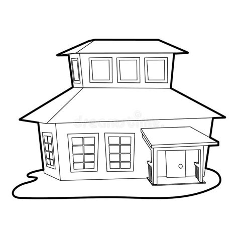 Big House Icon Outline Style Stock Illustration Illustration Of Home