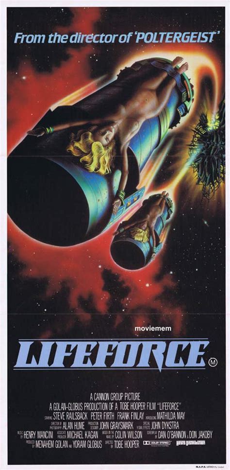 lifeforce original daybill movie poster steve railsback tobe hooper sci fi moviemem original