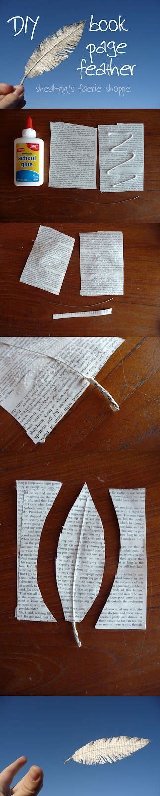 Book Page Feather Tutorial Could Be Made With Other Papers Too